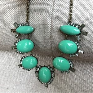 Minty Green J.Crew rhinestone necklace